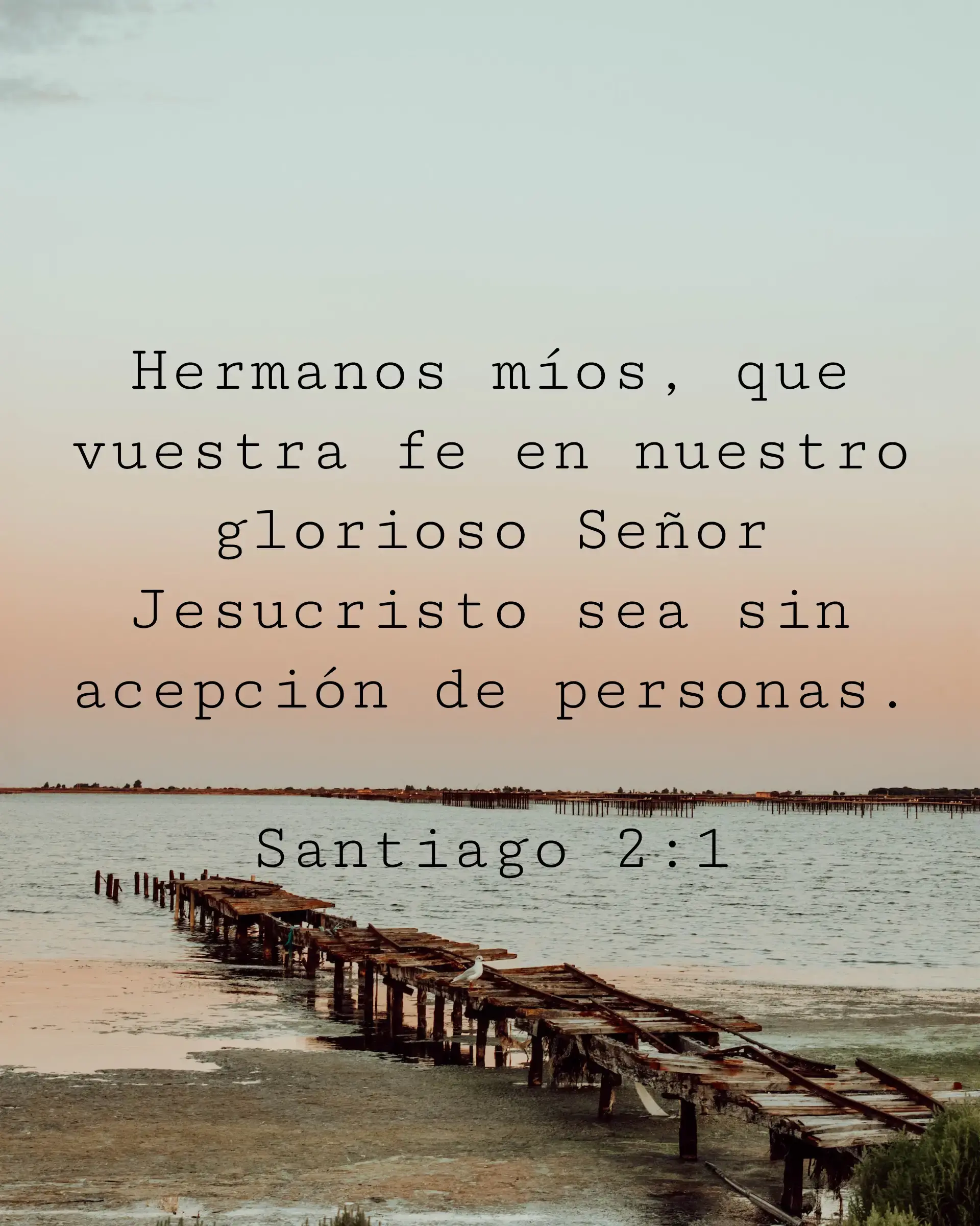 Hermanos míos, que vuestra fe en nuestro glorioso Señor Jesucristo sea sin acepción de personas.