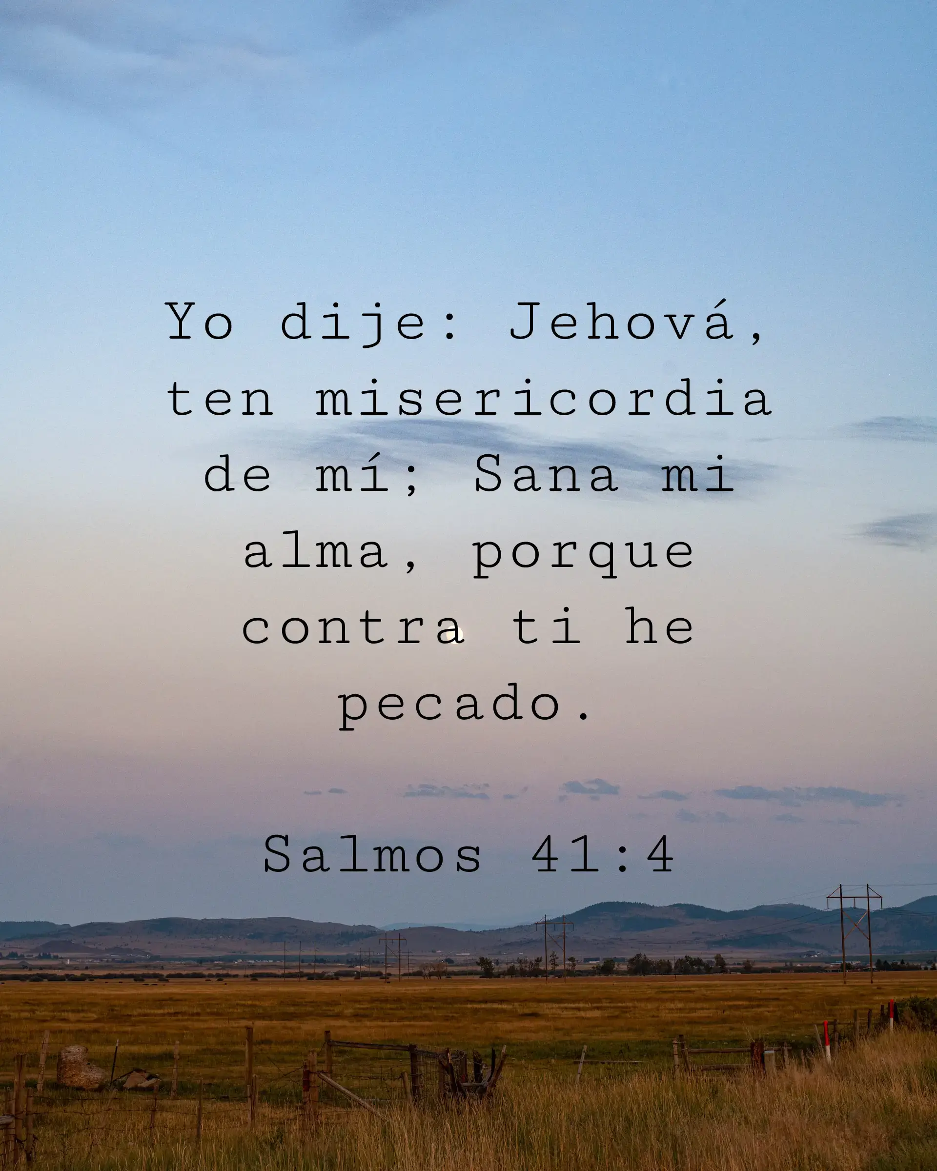 Yo dije: Jehová, ten misericordia de mí; Sana mi alma, porque contra ti he pecado.