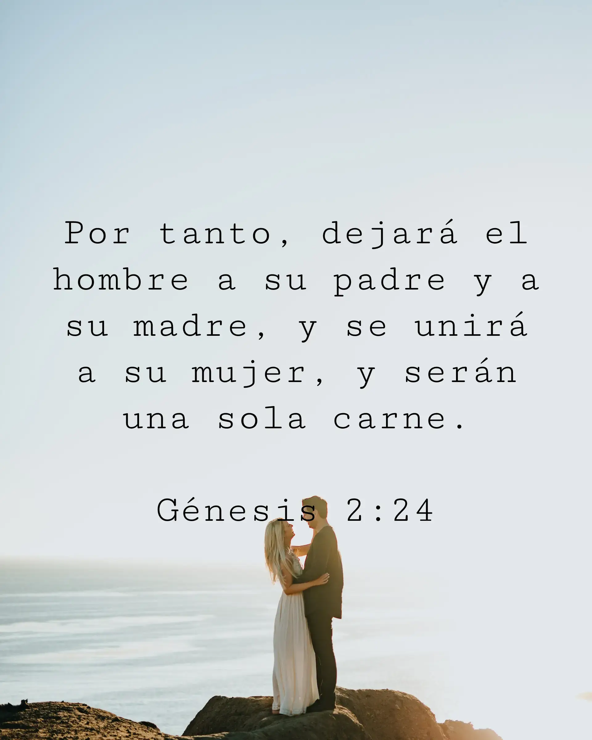 Por tanto, dejará el hombre a su padre y a su madre, y se unirá a su mujer, y serán una sola carne.