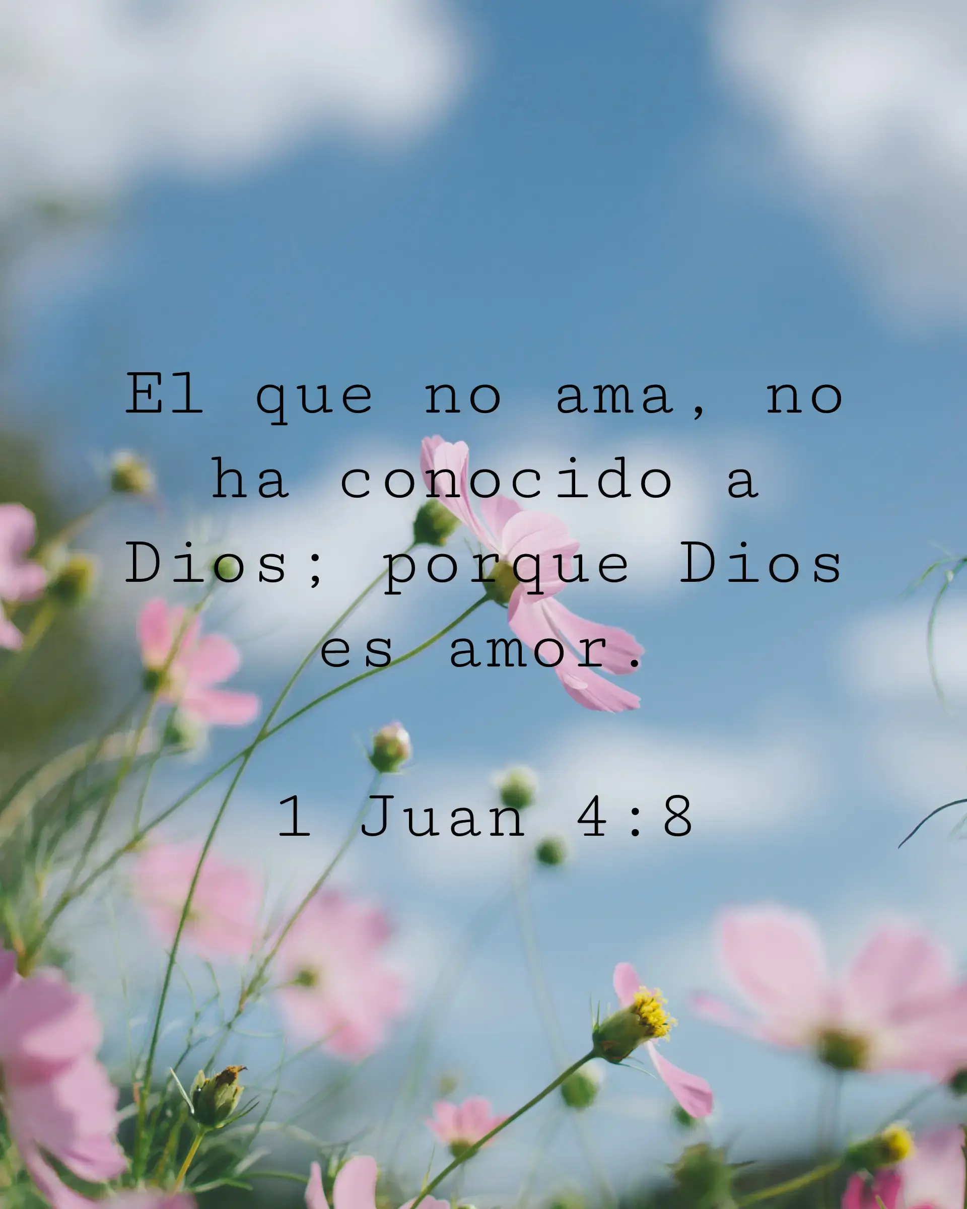 El que no ama, no ha conocido a Dios; porque Dios es amor.