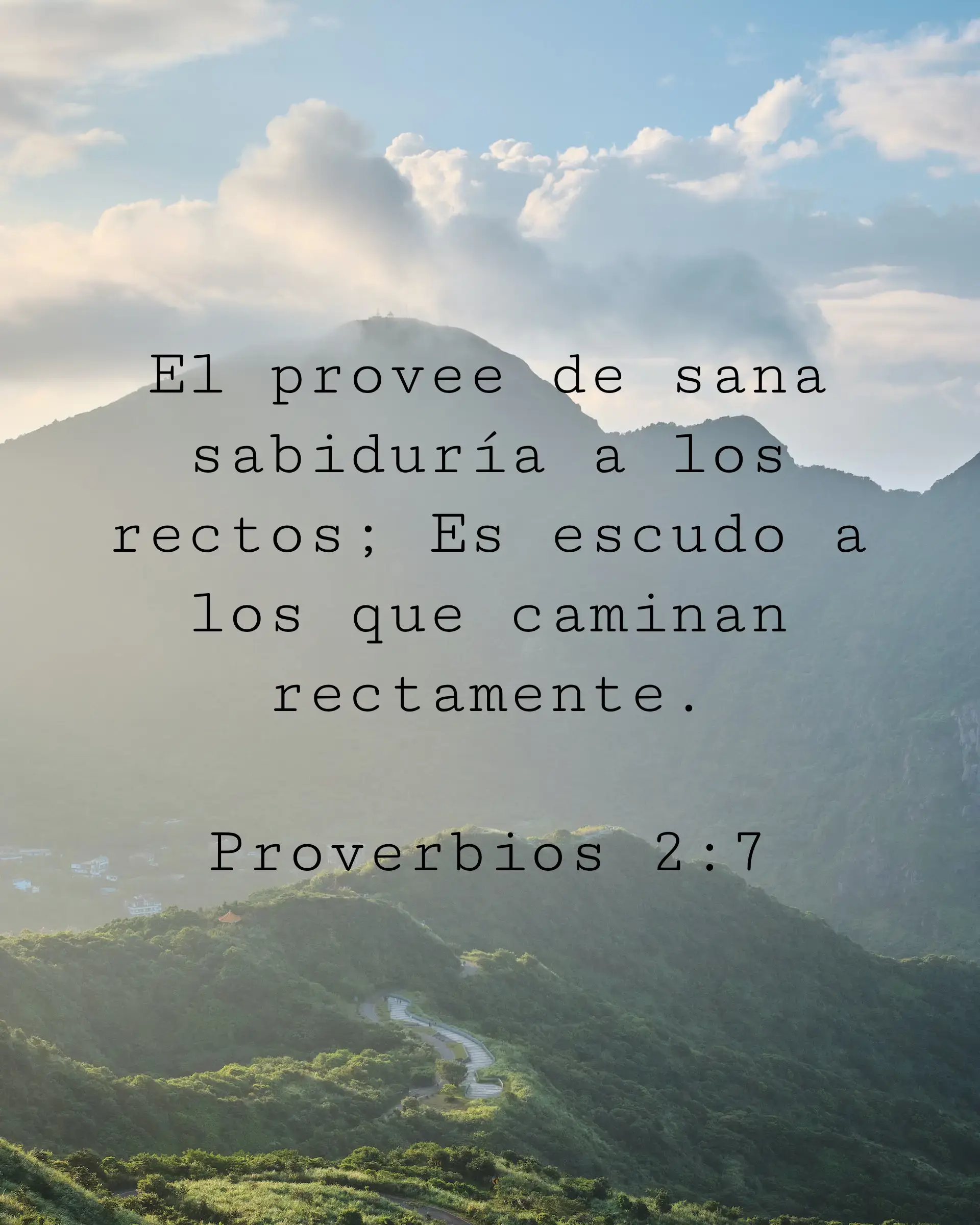 El provee de sana sabiduría a los rectos; Es escudo a los que caminan rectamente.