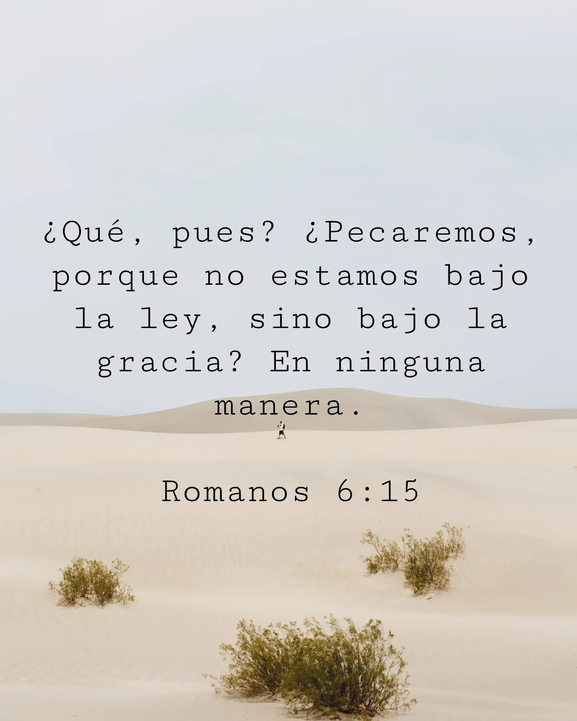 ¿Qué, pues? ¿Pecaremos, porque no estamos bajo la ley, sino bajo la gracia? En ninguna manera.