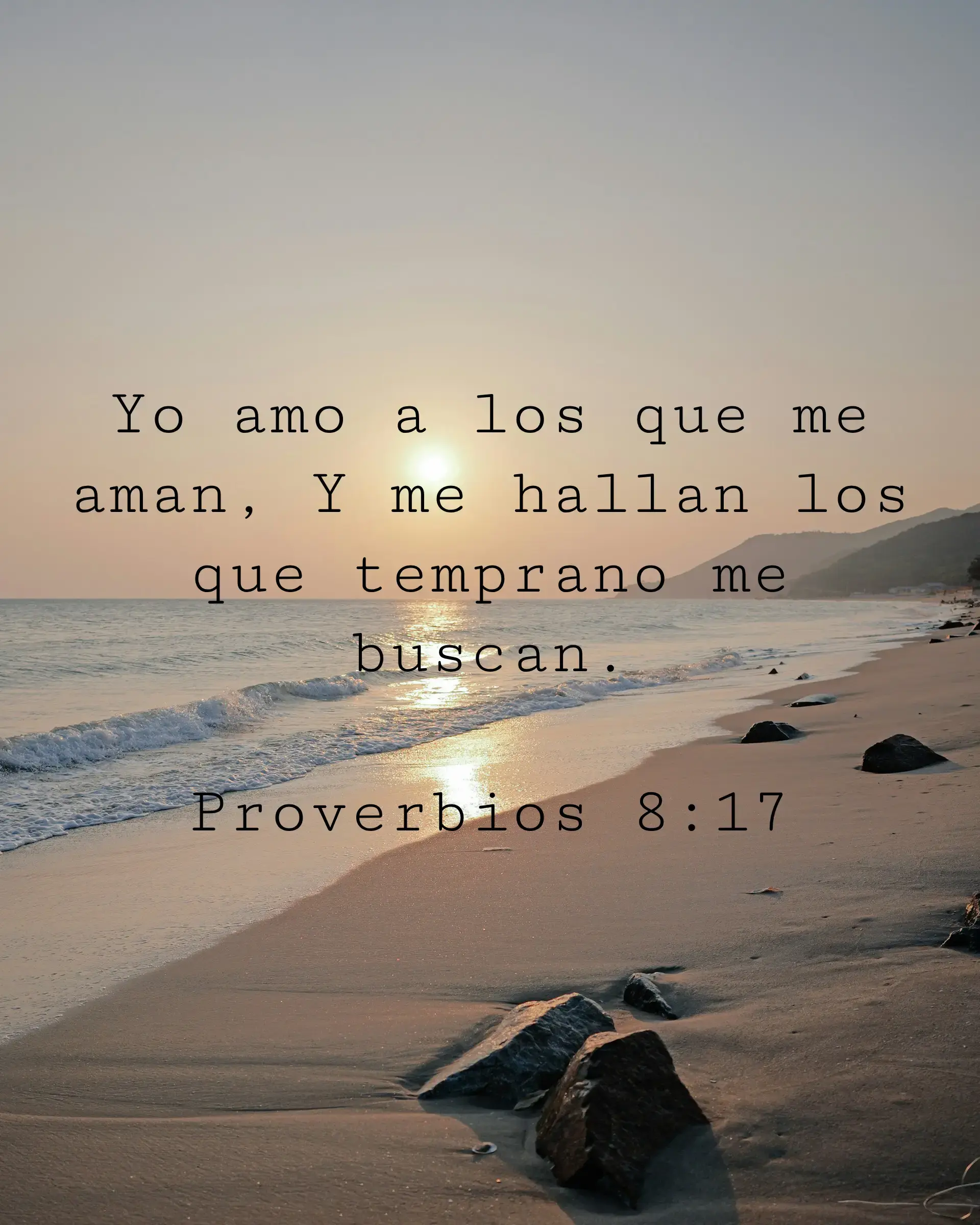 Yo amo a los que me aman, Y me hallan los que temprano me buscan.