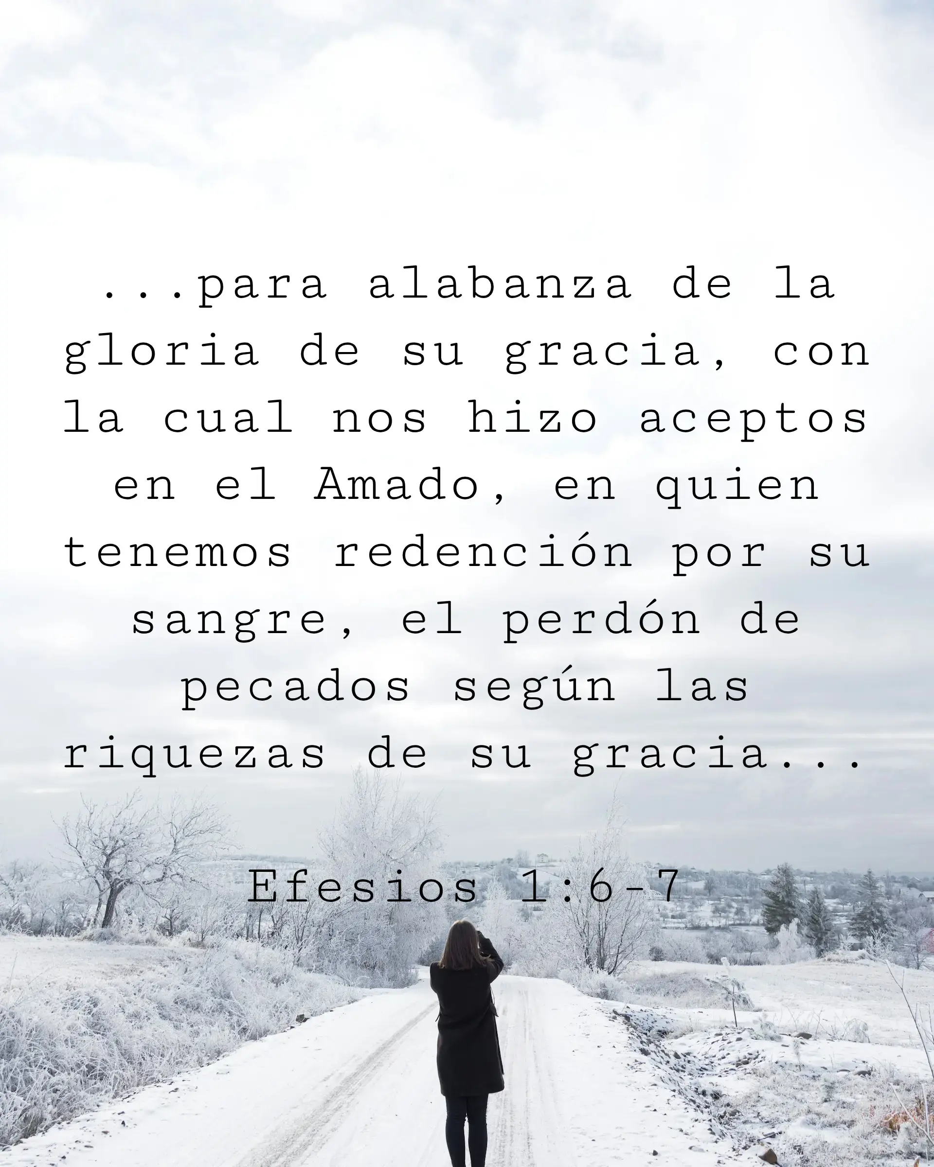 ...para alabanza de la gloria de su gracia, con la cual nos hizo aceptos en el Amado, en quien tenemos redención por su sangre, el perdón de pecados según las riquezas de su gracia...