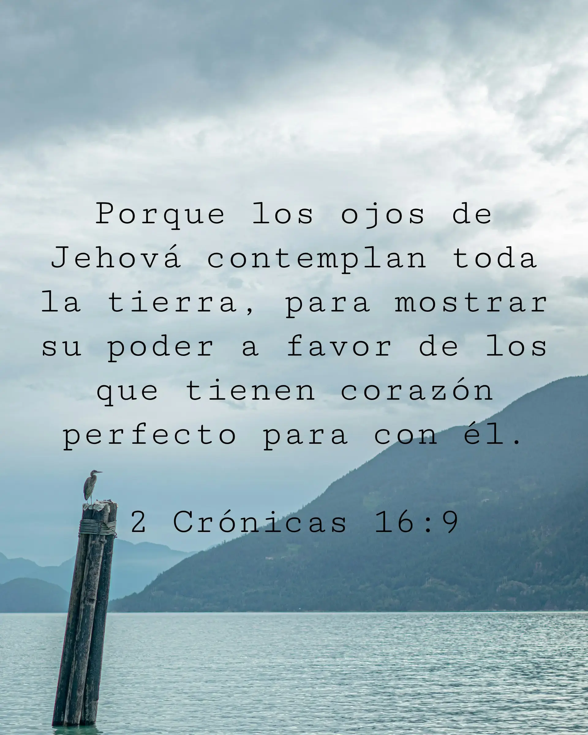 Porque los ojos de Jehová contemplan toda la tierra, para mostrar su poder a favor de los que tienen corazón perfecto para con él. Locamente has hecho en esto; porque de aquí en adelante habrá más guerra contra ti.