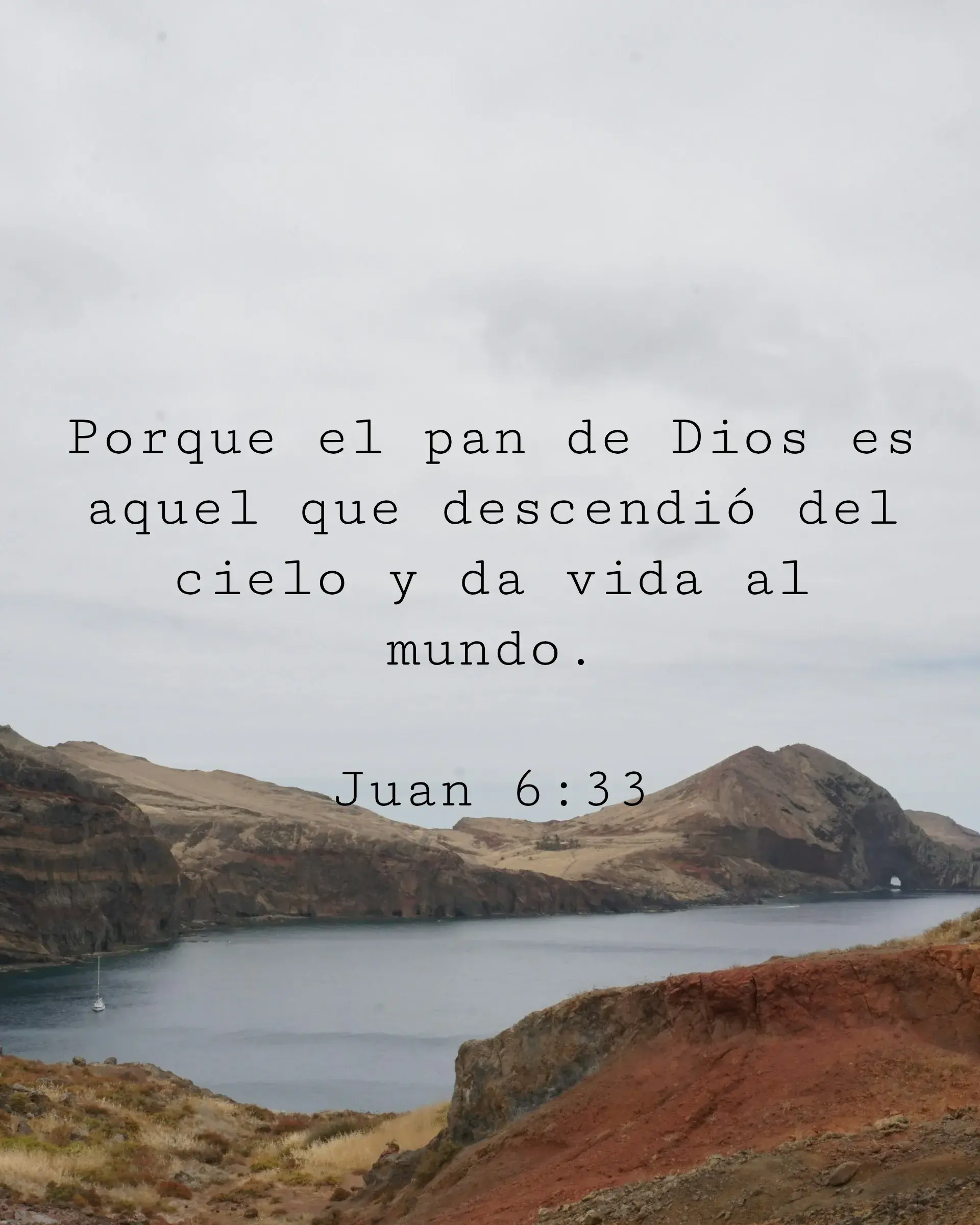 Porque el pan de Dios es aquel que descendió del cielo y da vida al mundo.