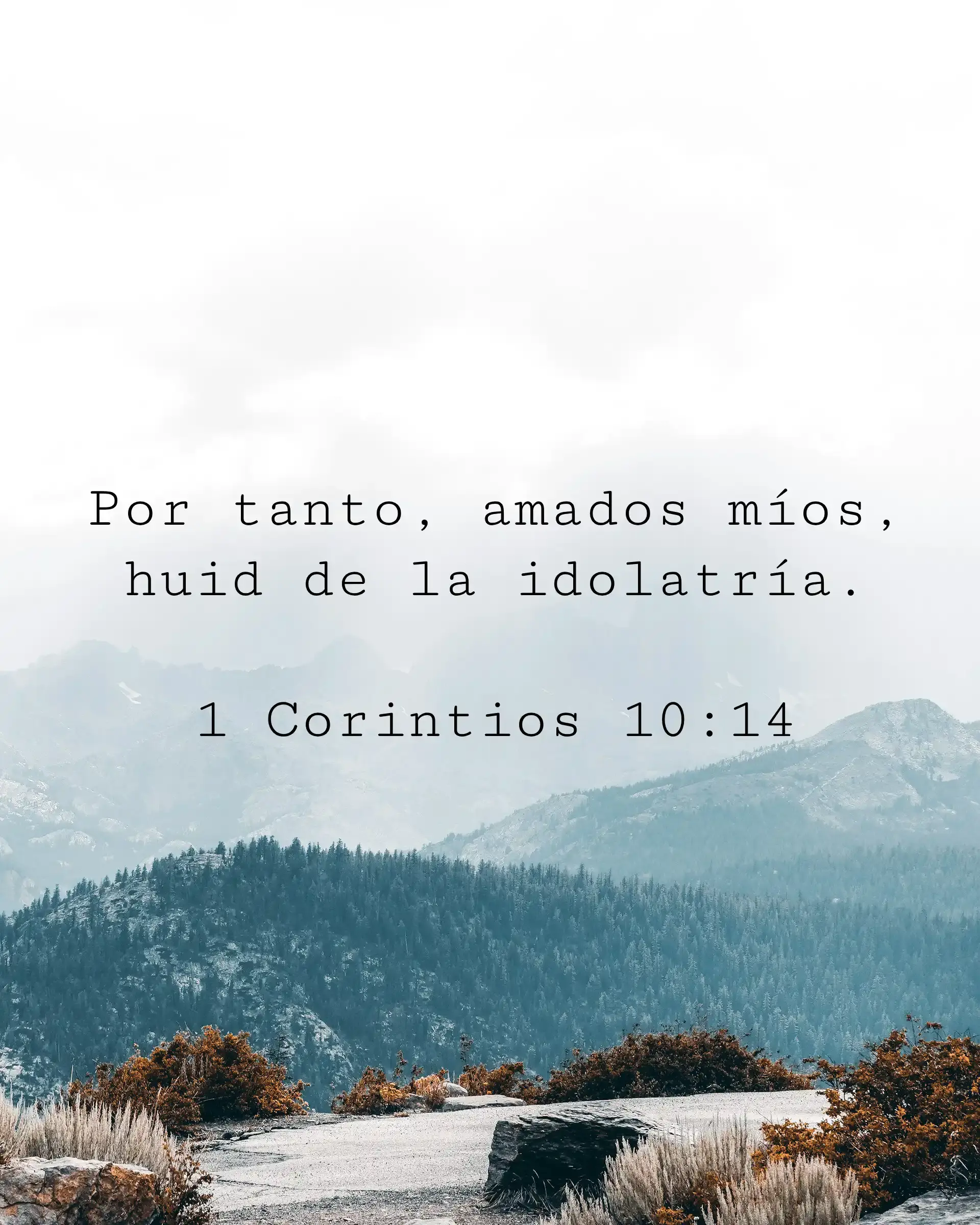 Por tanto, amados míos, huid de la idolatría.