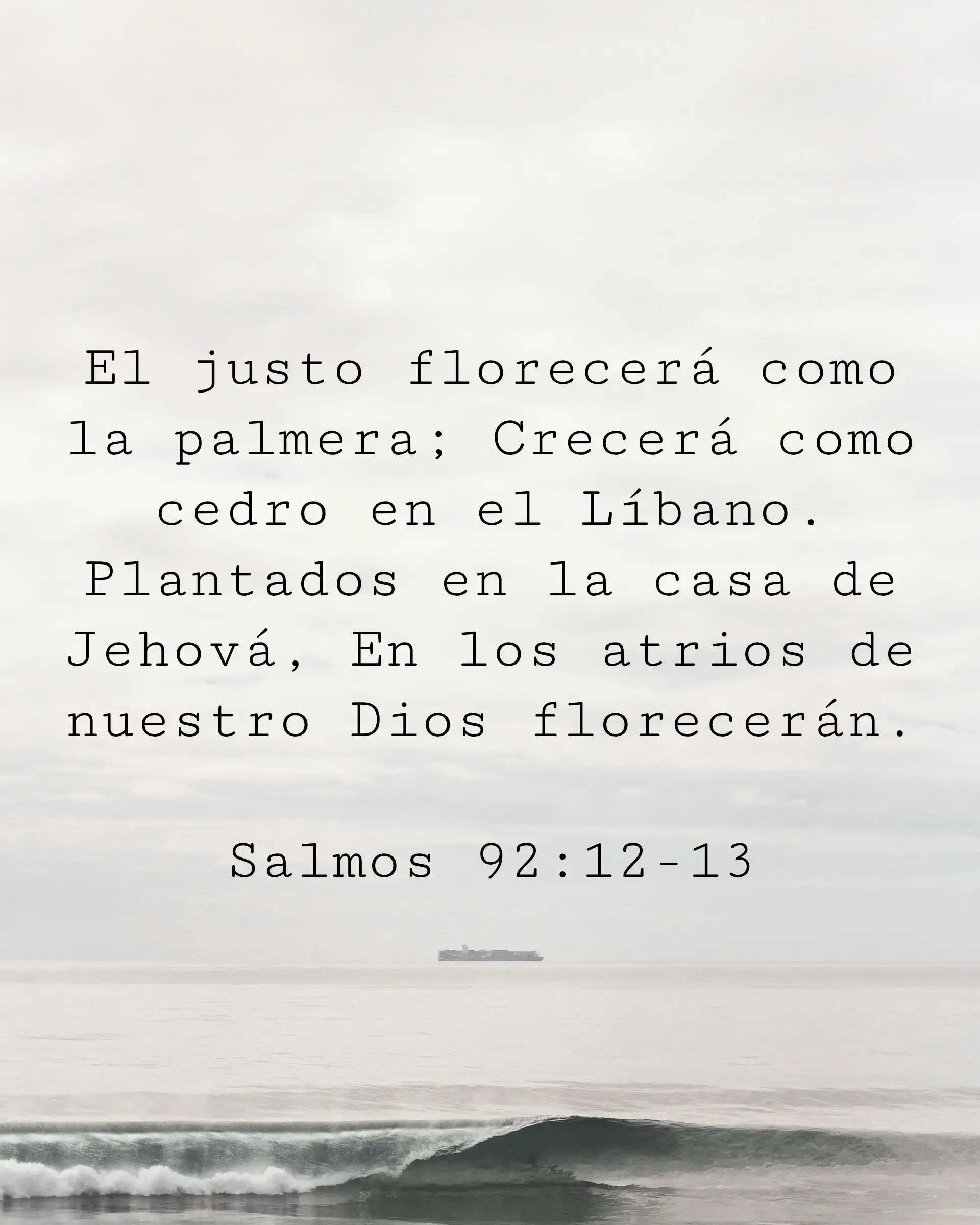 El justo florecerá como la palmera; Crecerá como cedro en el Líbano. Plantados en la casa de Jehová, En los atrios de nuestro Dios florecerán.