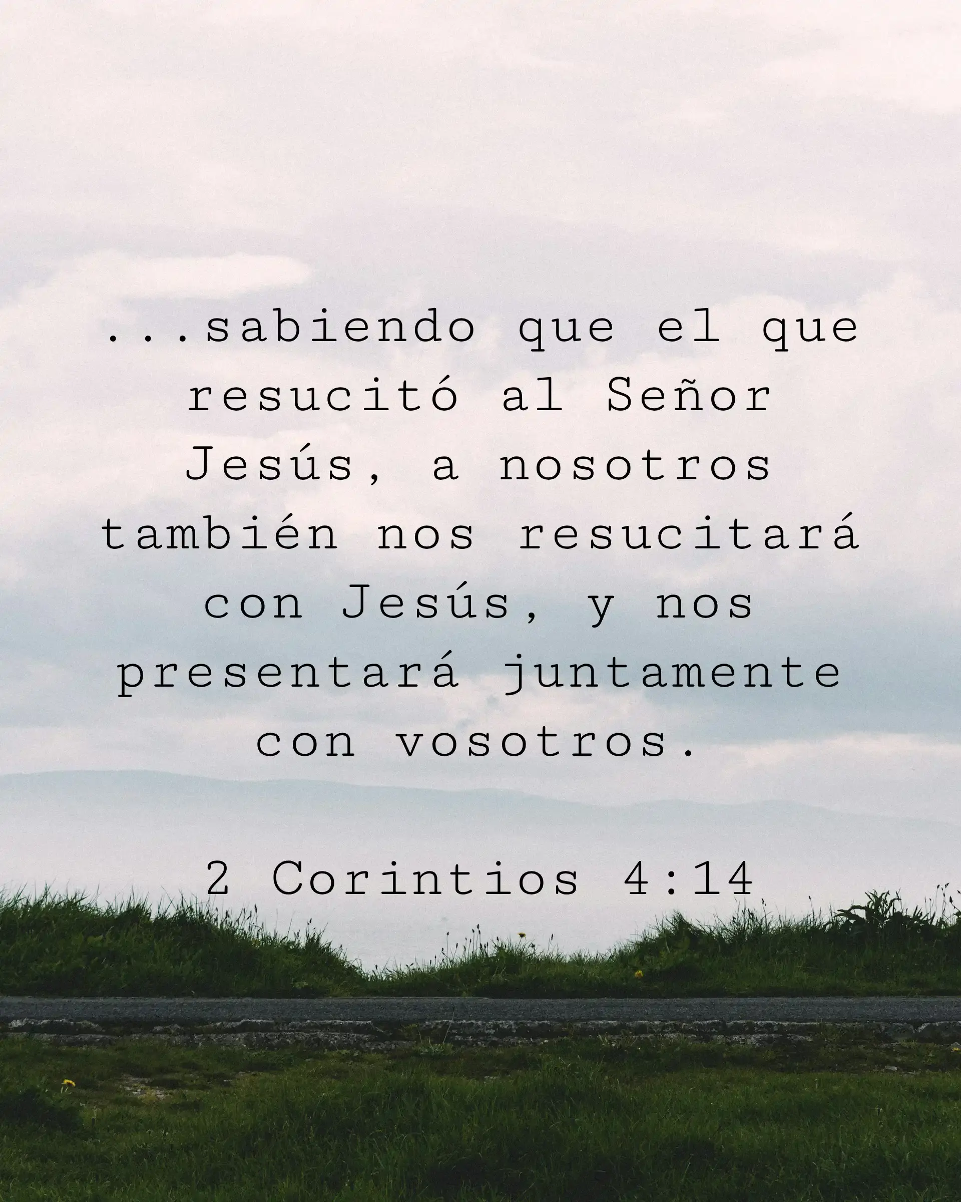 sabiendo que el que resucitó al Señor Jesús, a nosotros también nos resucitará con Jesús, y nos presentará juntamente con vosotros.